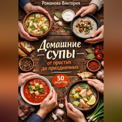 Обложка книги «Домашние супы: от простых до праздничных»