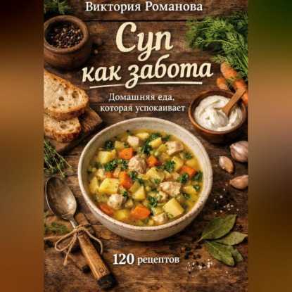 Обложка книги «Суп как забота: домашняя еда, которая успокаивает»