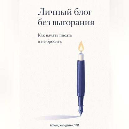 Обложка книги «Личный блог без выгорания: Как начать писать и не бросить»