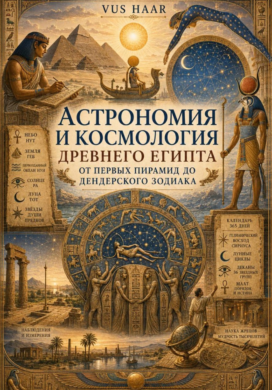 Обложка книги «Астрономия и космология Древнего Египта от первых пирамид до Дендерского зодиака»