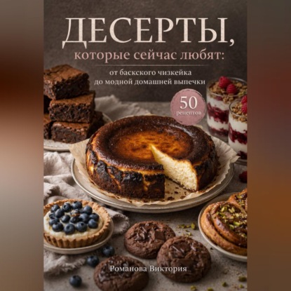 Обложка книги «Десерты, которые сейчас любят: от баскского чизкейка до модной домашней выпечки»