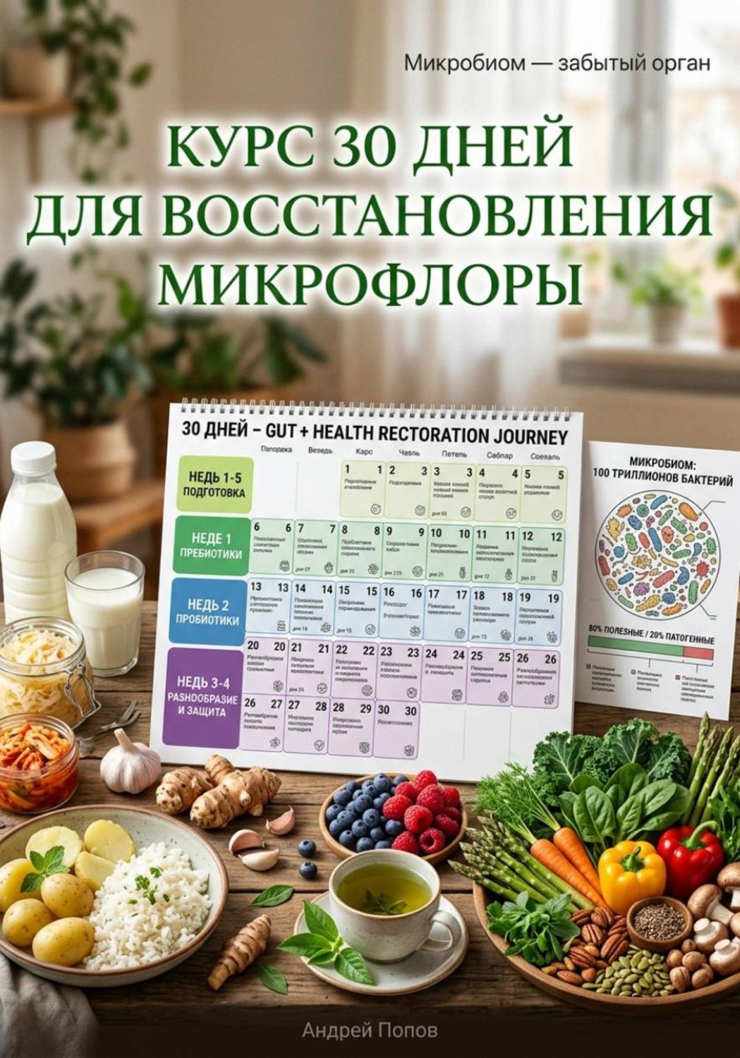 Обложка книги «Курс 30 дней для восстановления микрофлоры»