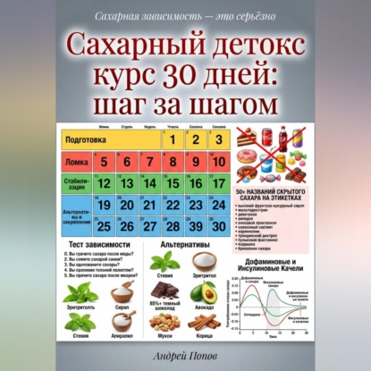 Обложка книги «Сахарный детокс курс 30 дней: шаг за шагом»