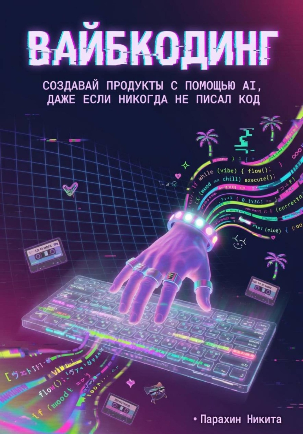 Обложка книги «Вайб-кодинг: создавай продукты с помощью AI, даже если никогда не писал код»