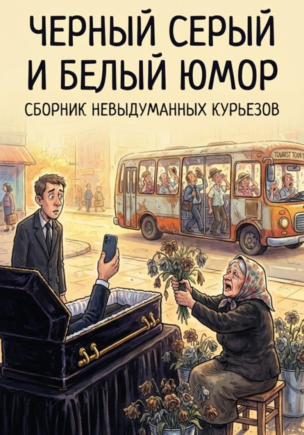 Обложка книги «Черный белый и серый юмор»