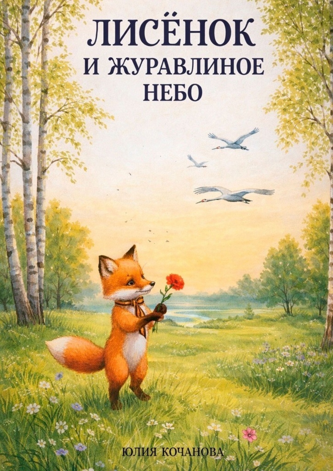 Обложка книги «Лисёнок и журавлиное небо»