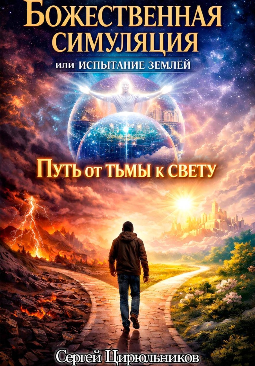 Обложка книги «БОЖЕСТВЕННАЯ СИМУЛЯЦИЯ, ИЛИ ИСПЫТАНИЕ ЗЕМЛЕЙ. ПУТЬ ОТ ТЬМЫ К СВЕТУ.»