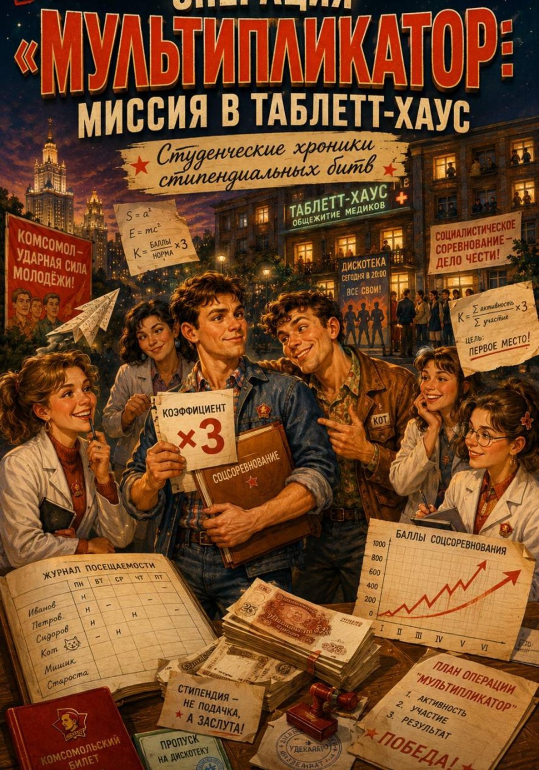 Обложка книги «Операция Мультипликатор. Миссия в таблетт-хаус. Хроники стипендиальных битв»