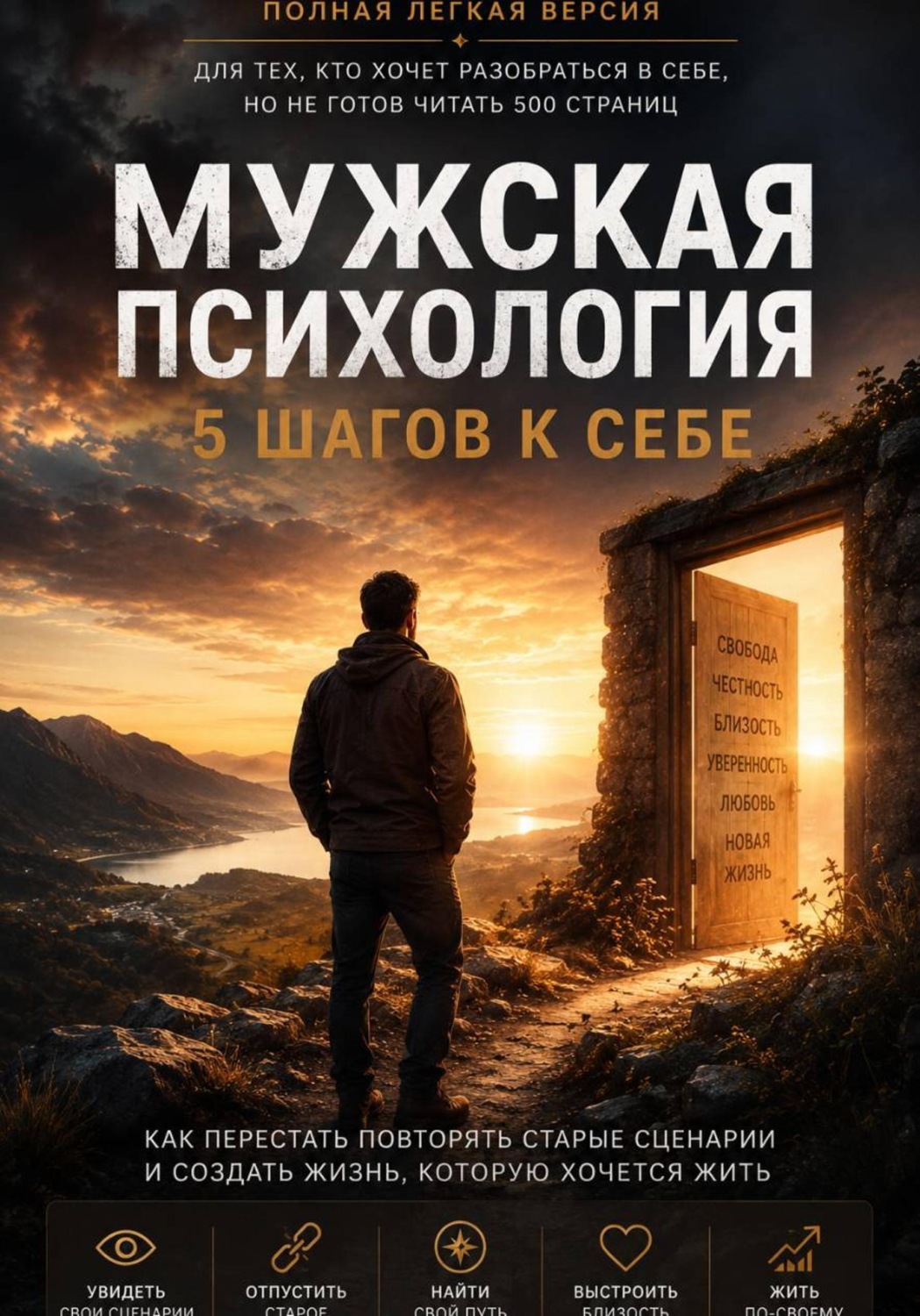 Обложка книги «Мужская психология. 5 шагов к себе»