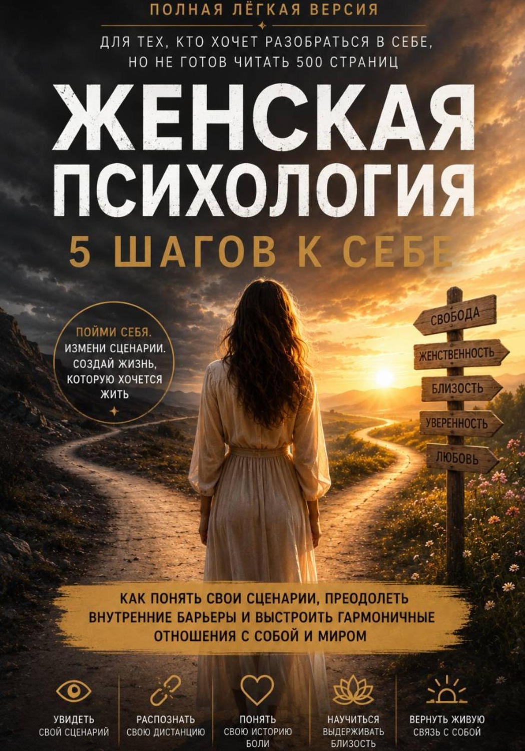 Обложка книги «Женская психология. 5 шагов к себе»
