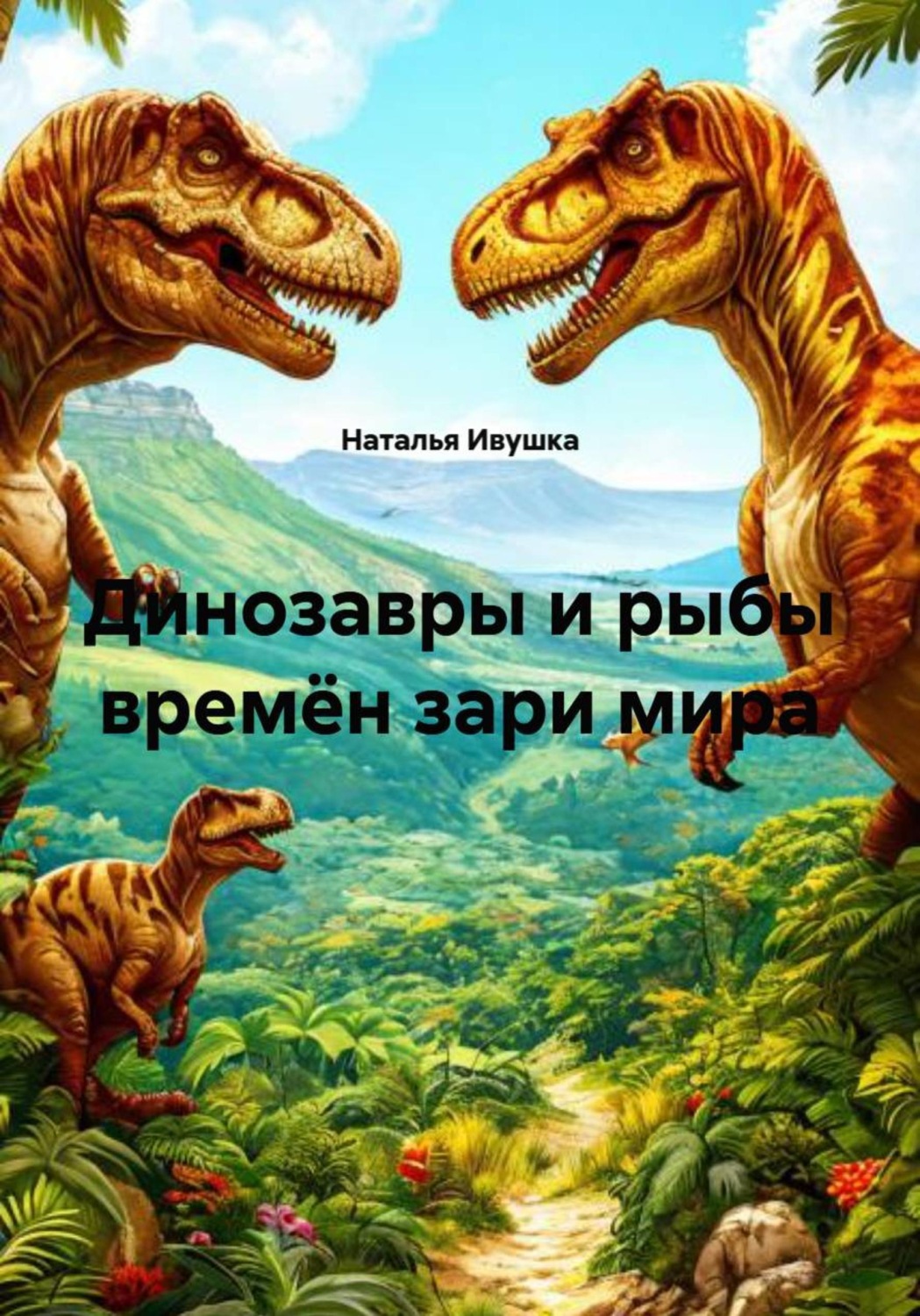 Обложка книги «Динозавры и рыбы времён зари мира»