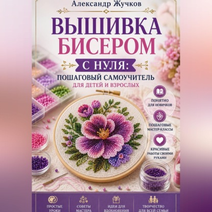 Обложка книги «Вышивка бисером с нуля пошаговый самоучитель для детей и взрослых.»