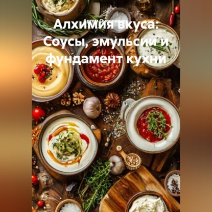Обложка книги «Алхимия вкуса: Соусы, эмульсии и фундамент кухни»