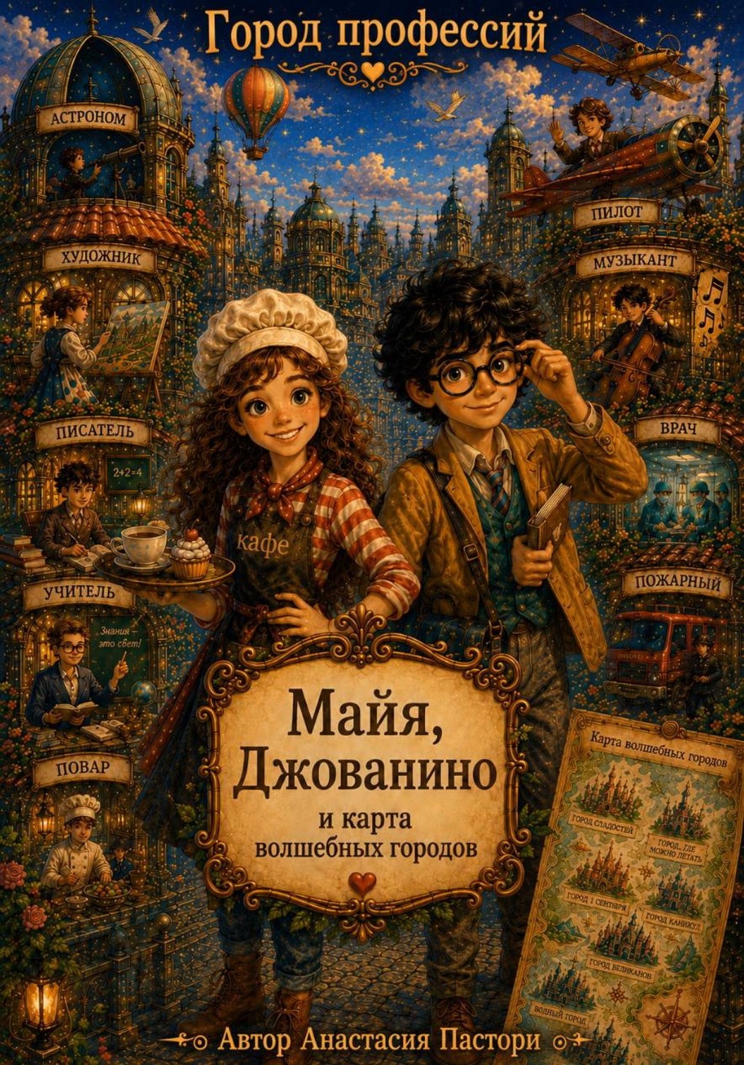 Обложка книги «Майя, Джованино и карта волшебных городов»