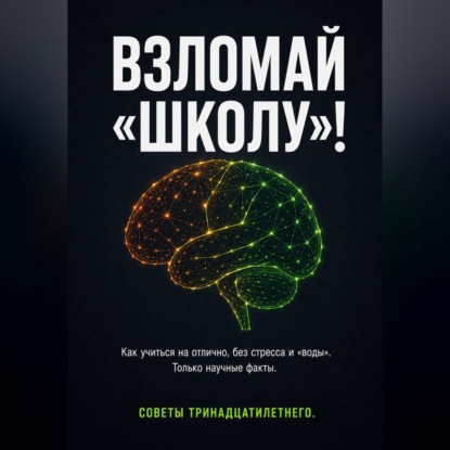 Обложка книги «ВЗЛОМАЙ «ШКОЛУ»! Как учиться на отлично, без стресса и «воды». Только научные факты. Советы тринадцатилетнего.»