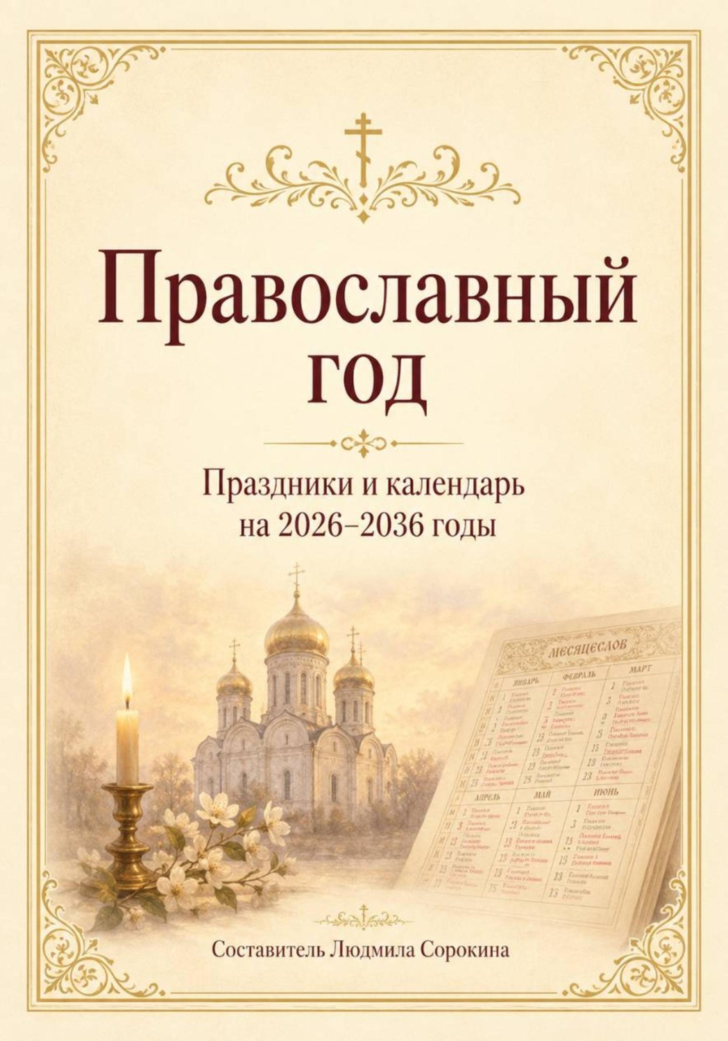 Обложка книги «Православный год. Праздники и календарь на 2026–2036 годы»