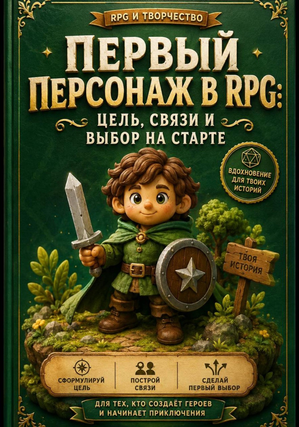 Обложка книги «Первый персонаж в RPG: цель, связи и выбор на старте»