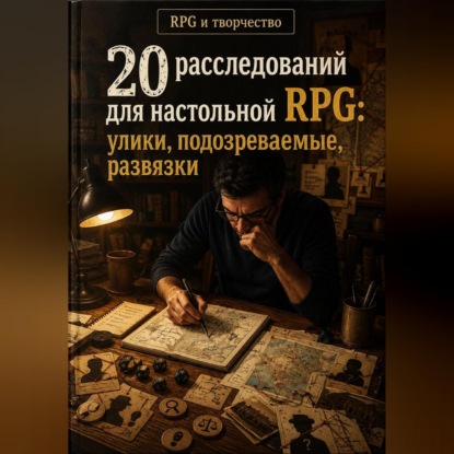 Обложка книги «20 расследований для настольной RPG: улики, подозреваемые, развязки»