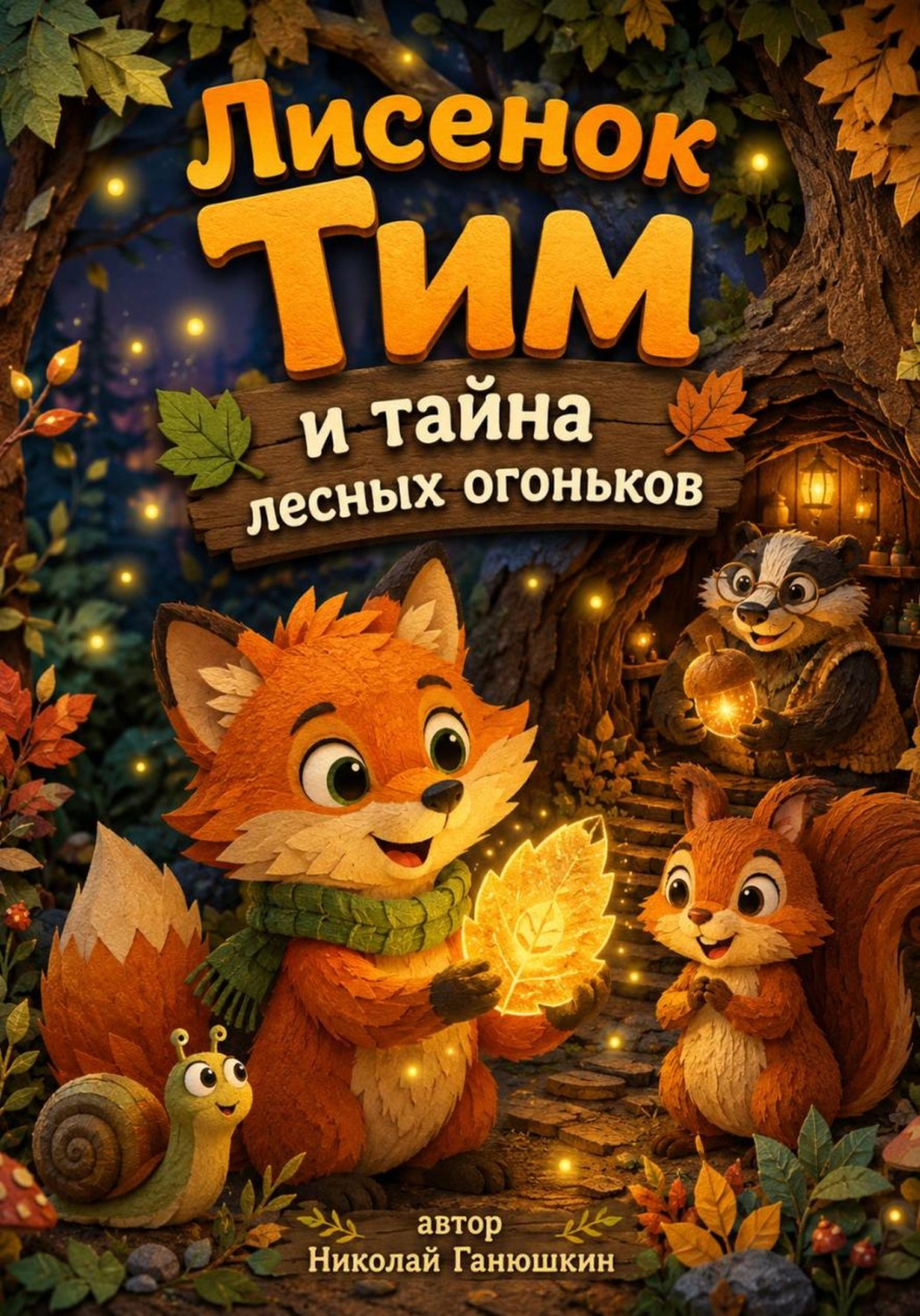 Обложка книги «Лисенок Тим и тайна лесных огоньков»