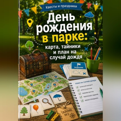 Обложка книги «День рождения в парке: карта, тайники и план на случай дождя»