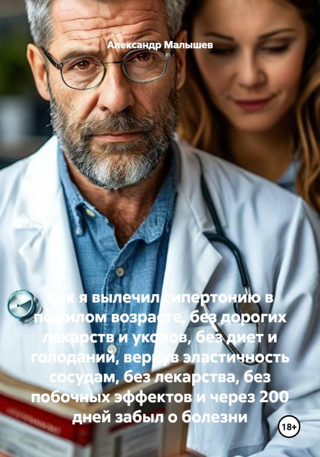 Обложка книги «Как я вылечил гипертонию в пожилом возрасте, без дорогих лекарств и уколов, без диет и голоданий, вернув эластичность сосудам, без лекарства, без побочных эффектов и через 200 дней забыл о болезни»