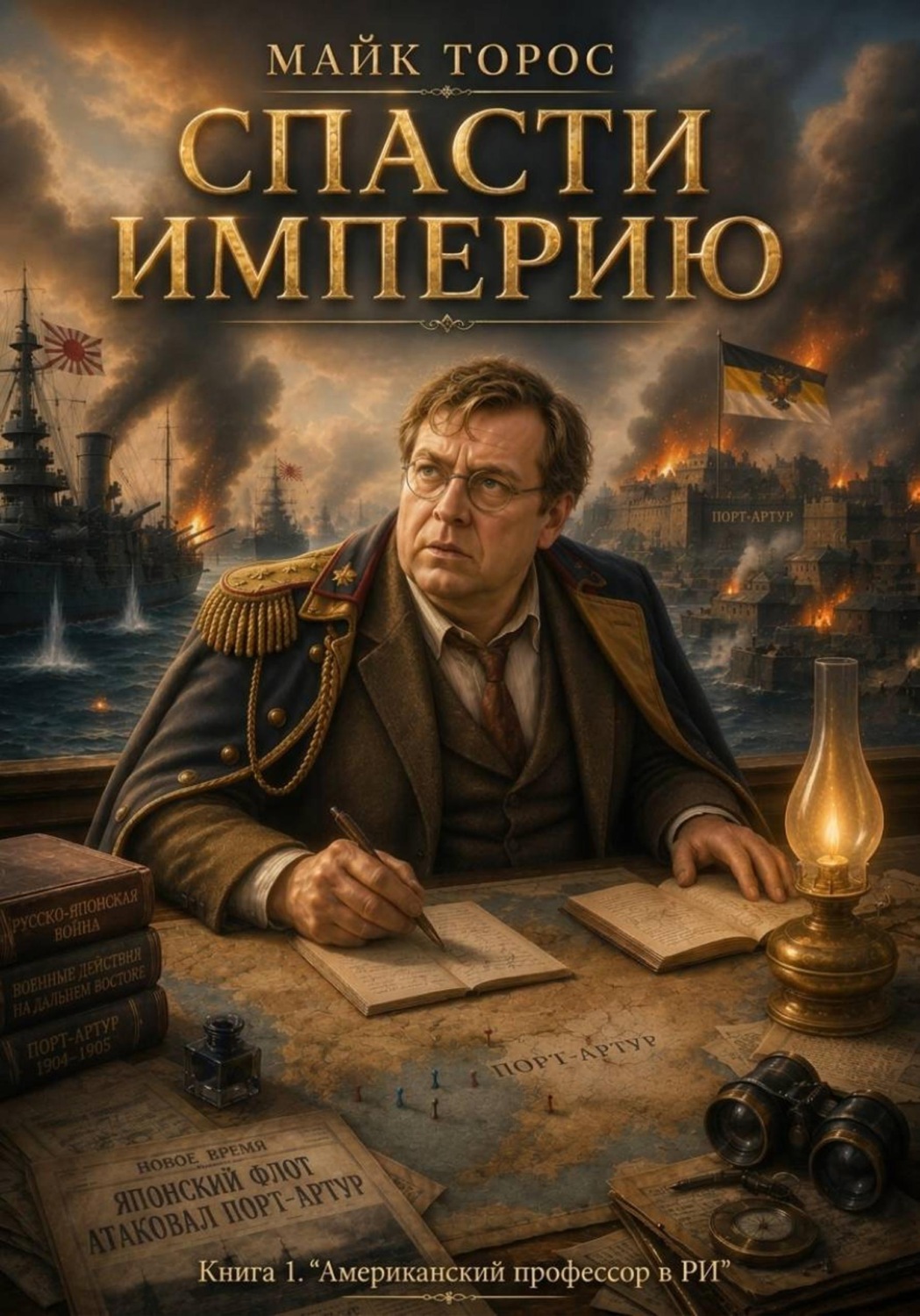 Обложка книги «Американский профессор в РИ (серия "Спасти империю")»