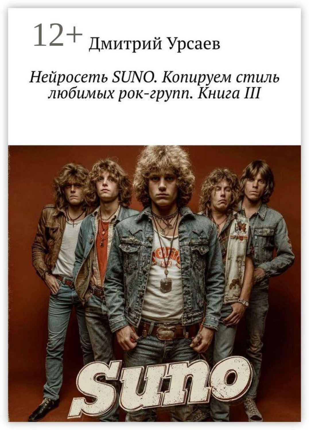 Обложка книги «Нейросеть SUNO. Копируем стиль любимых рок-групп. Книга III»