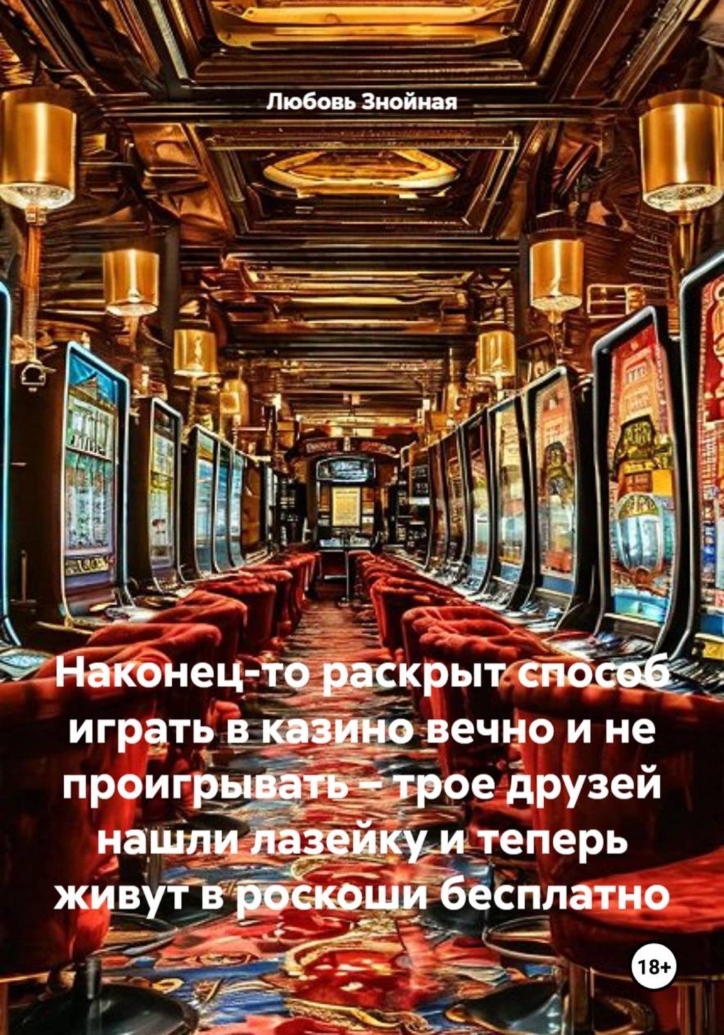 Обложка книги «Наконец-то раскрыт способ играть в казино вечно и не проигрывать – трое друзей нашли лазейку и теперь живут в роскоши бесплатно»