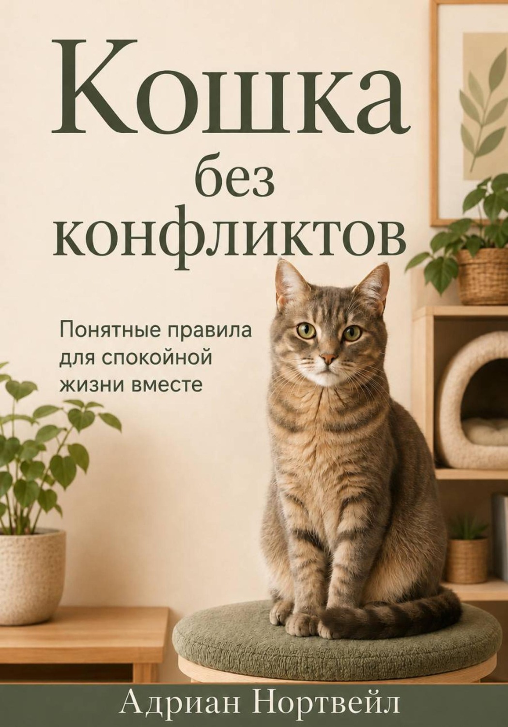 Обложка книги «Кошка без конфликтов. Как добиться спокойного поведения без криков и наказаний»