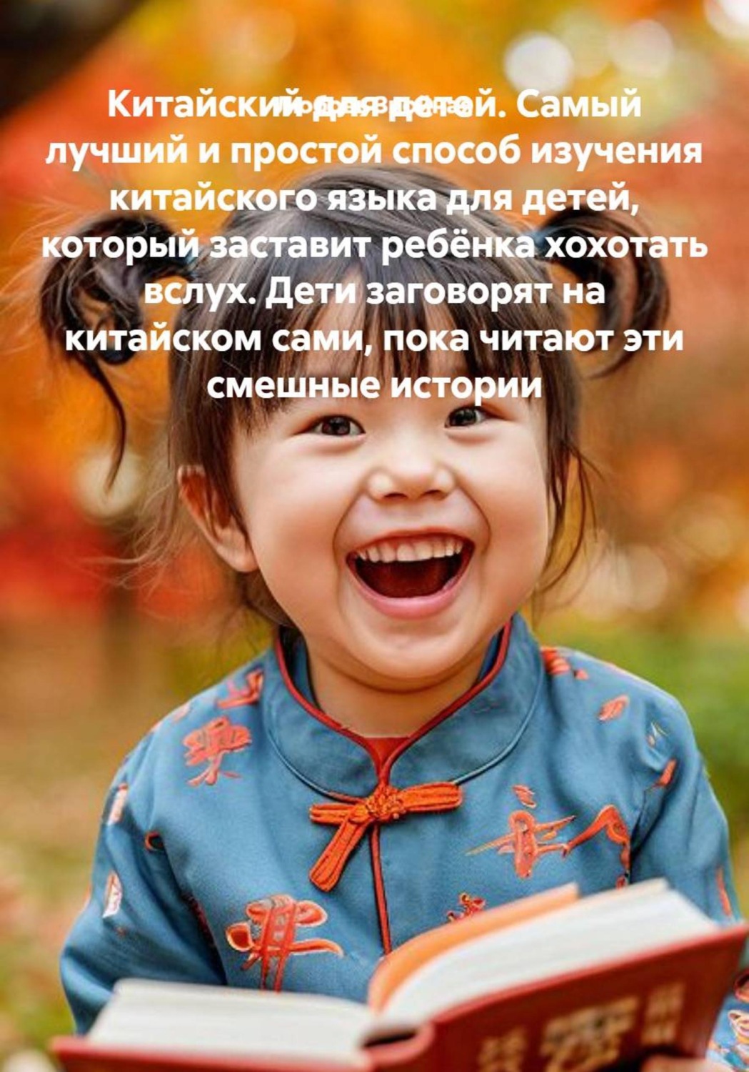 Обложка книги «Китайский для детей. Самый лучший и простой способ изучения китайского языка для детей, который заставит ребёнка хохотать вслух. Дети заговорят на китайском сами, пока читают эти смешные истории»