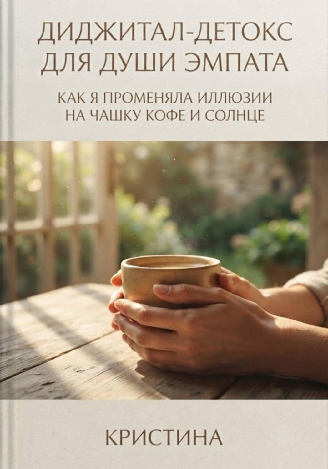 Обложка книги «Диджитал-детокс для души эмпата: Как я променяла иллюзии на чашку кофе и солнце»