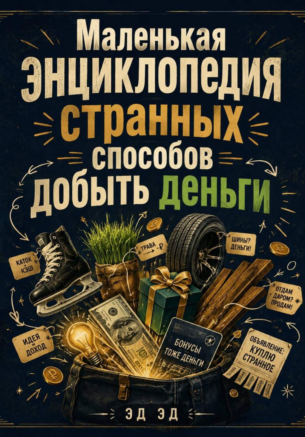 Обложка книги «Маленькая энциклопедия странных способов добыть деньги»