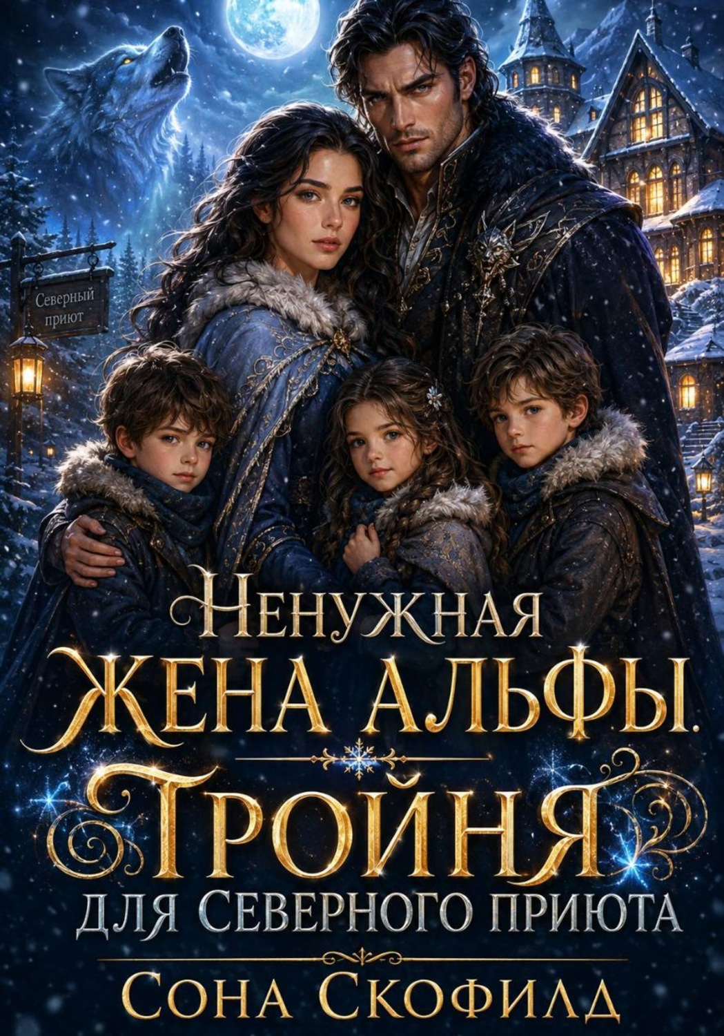 Обложка книги «Ненужная жена альфы. Тройня для северного приюта»