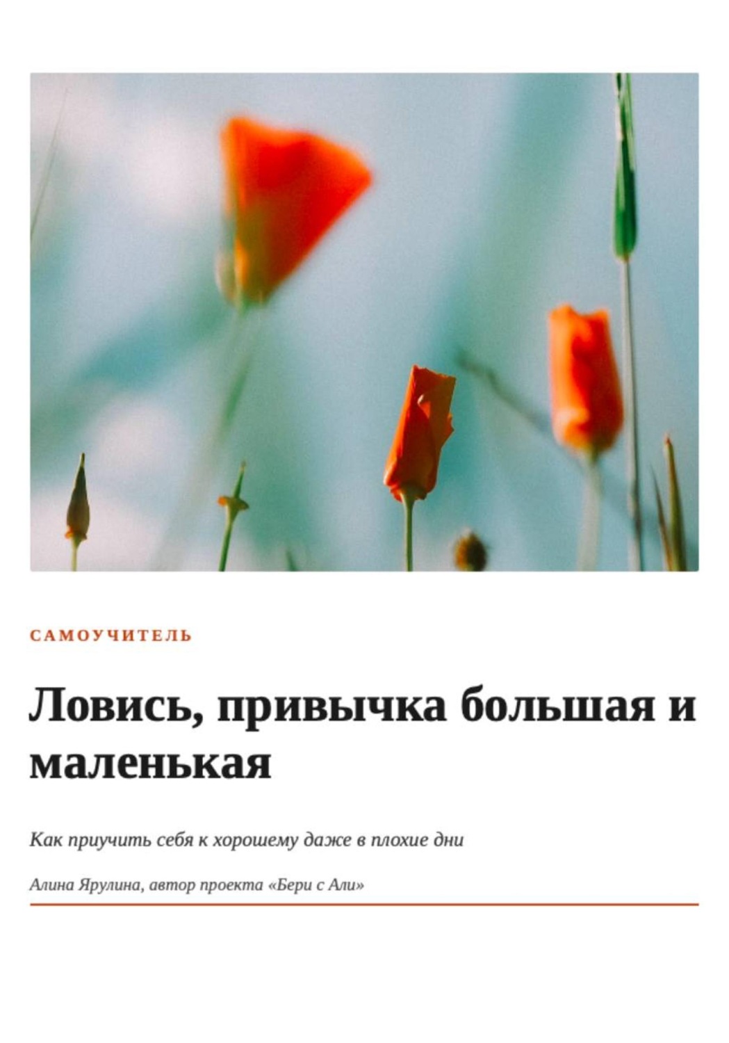 Обложка книги «Самоучитель «Ловись привычка большая и маленькая»»