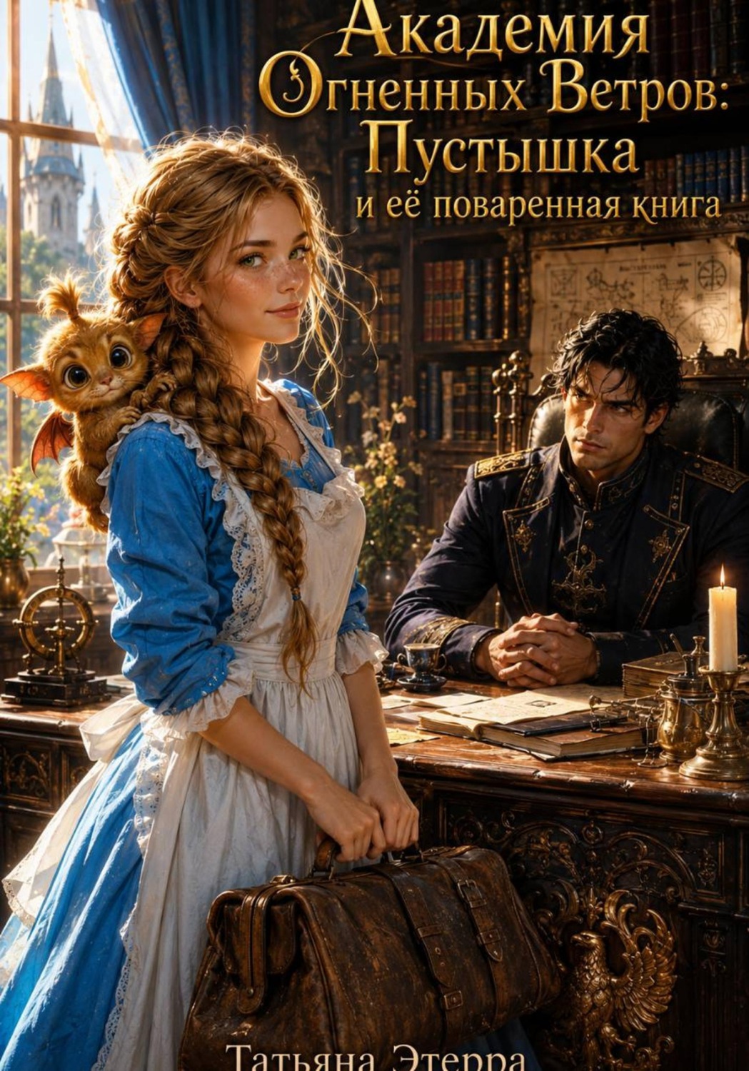 Обложка книги «Академия Огненных Ветров. Пустышка и её поваренная книга»