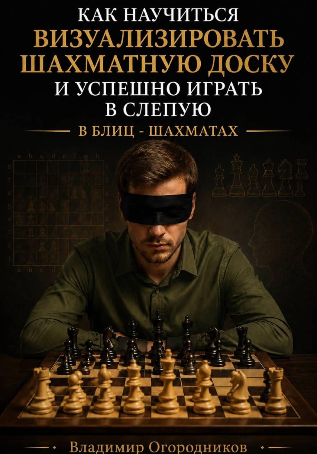 Обложка книги «Как научиться визуализировать шахматную доску и успешно играть вслепую в блиц-шахматах»