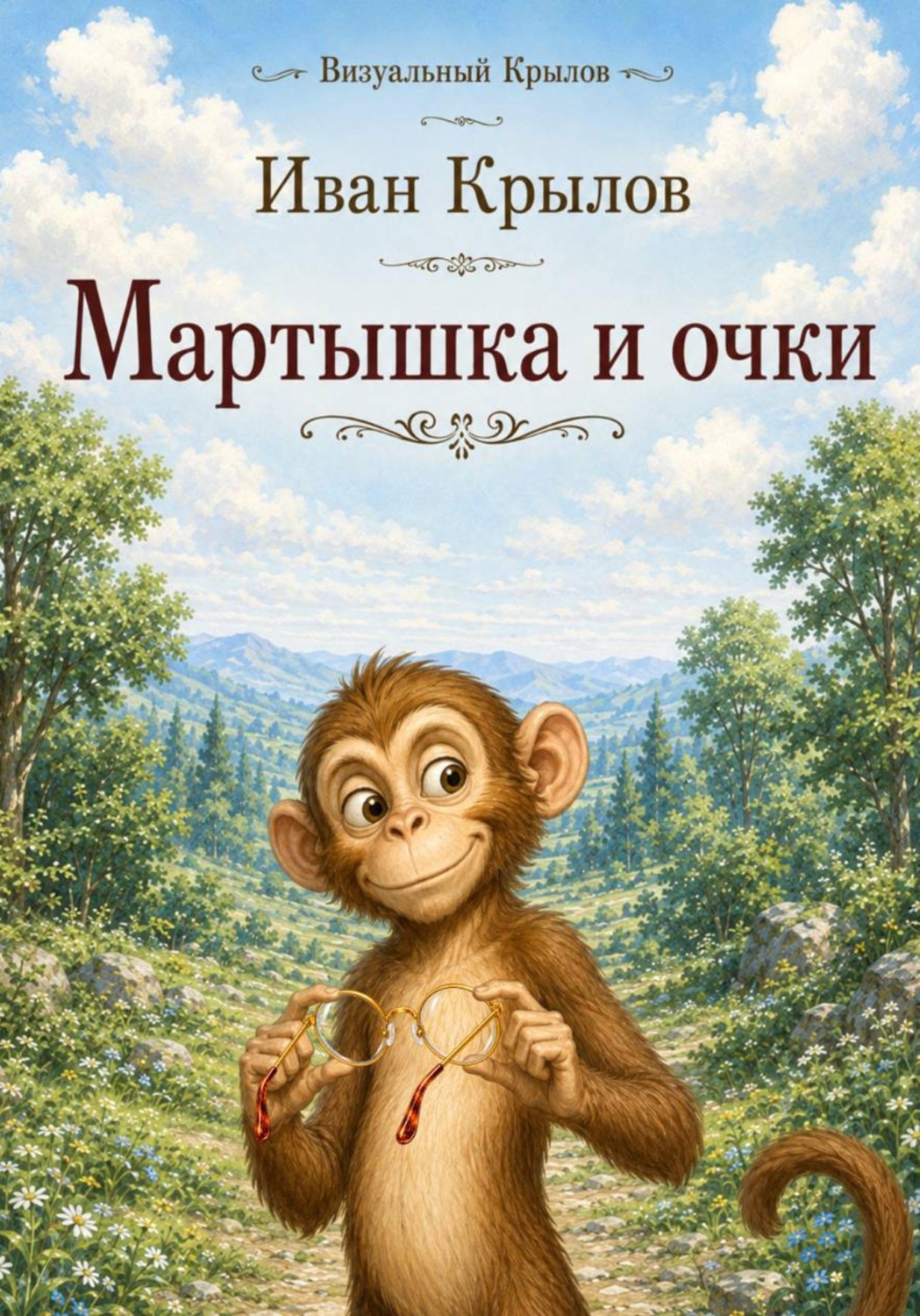 Обложка книги «Визуальный Крылов. Мартышка и очки»