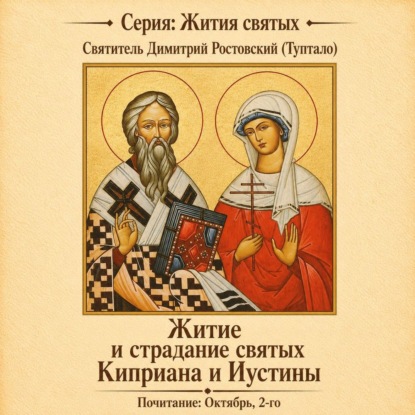 Обложка книги «Житие и страдание святых Киприана и Иустины»