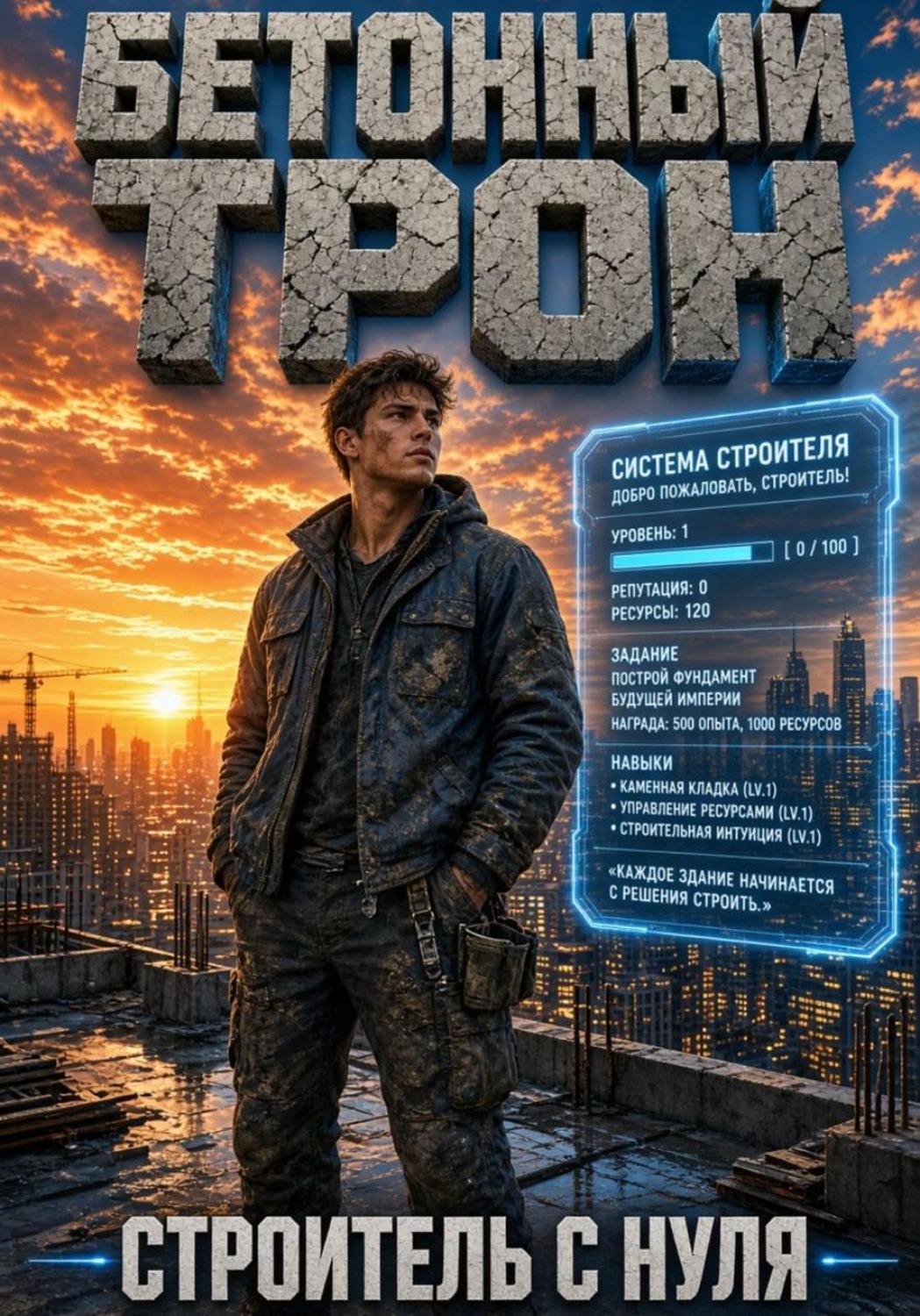Обложка книги «Бетонный трон. Строитель с нуля»