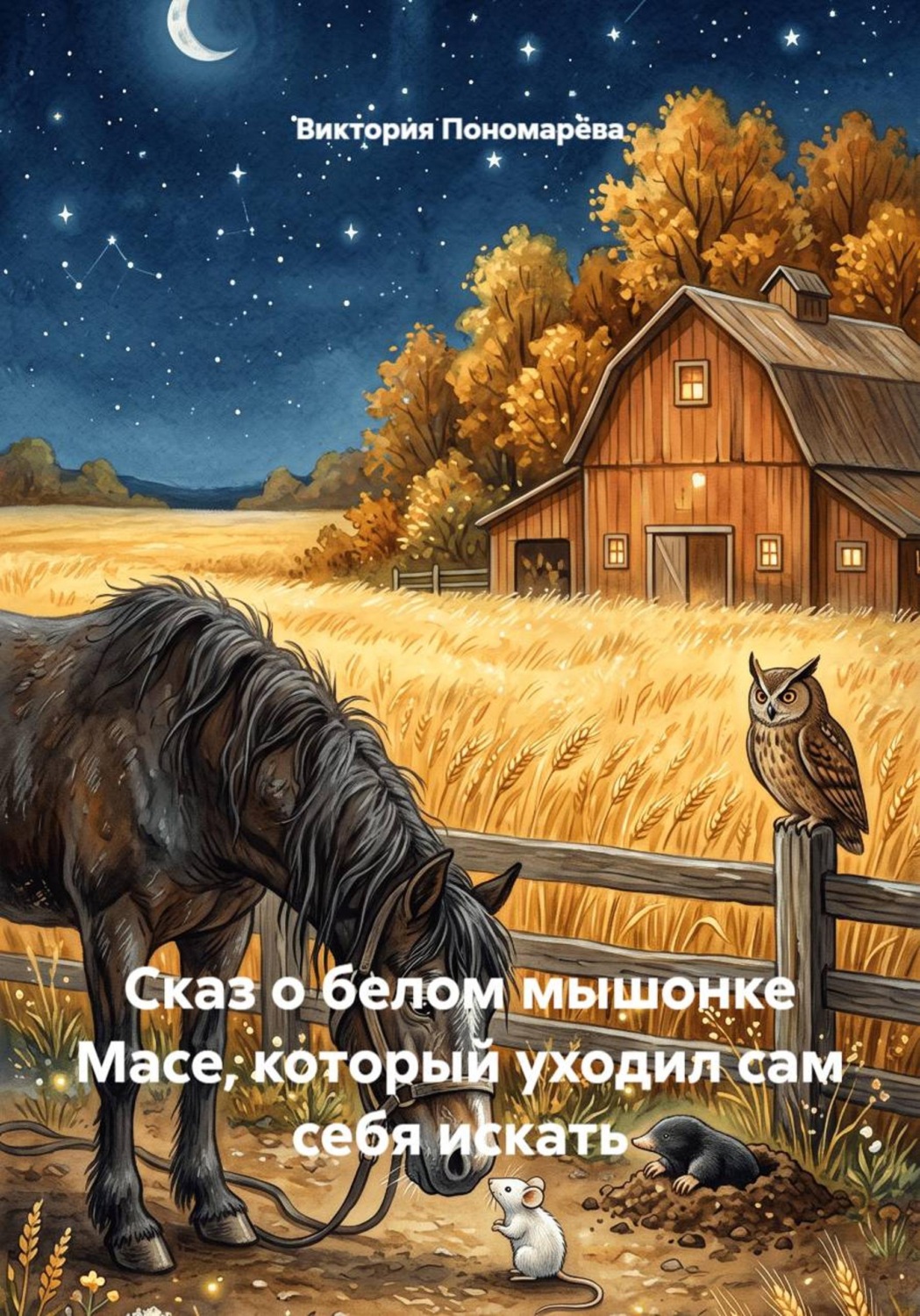 Обложка книги «Сказ о белом мышонке Масе, который уходил сам себя искать»