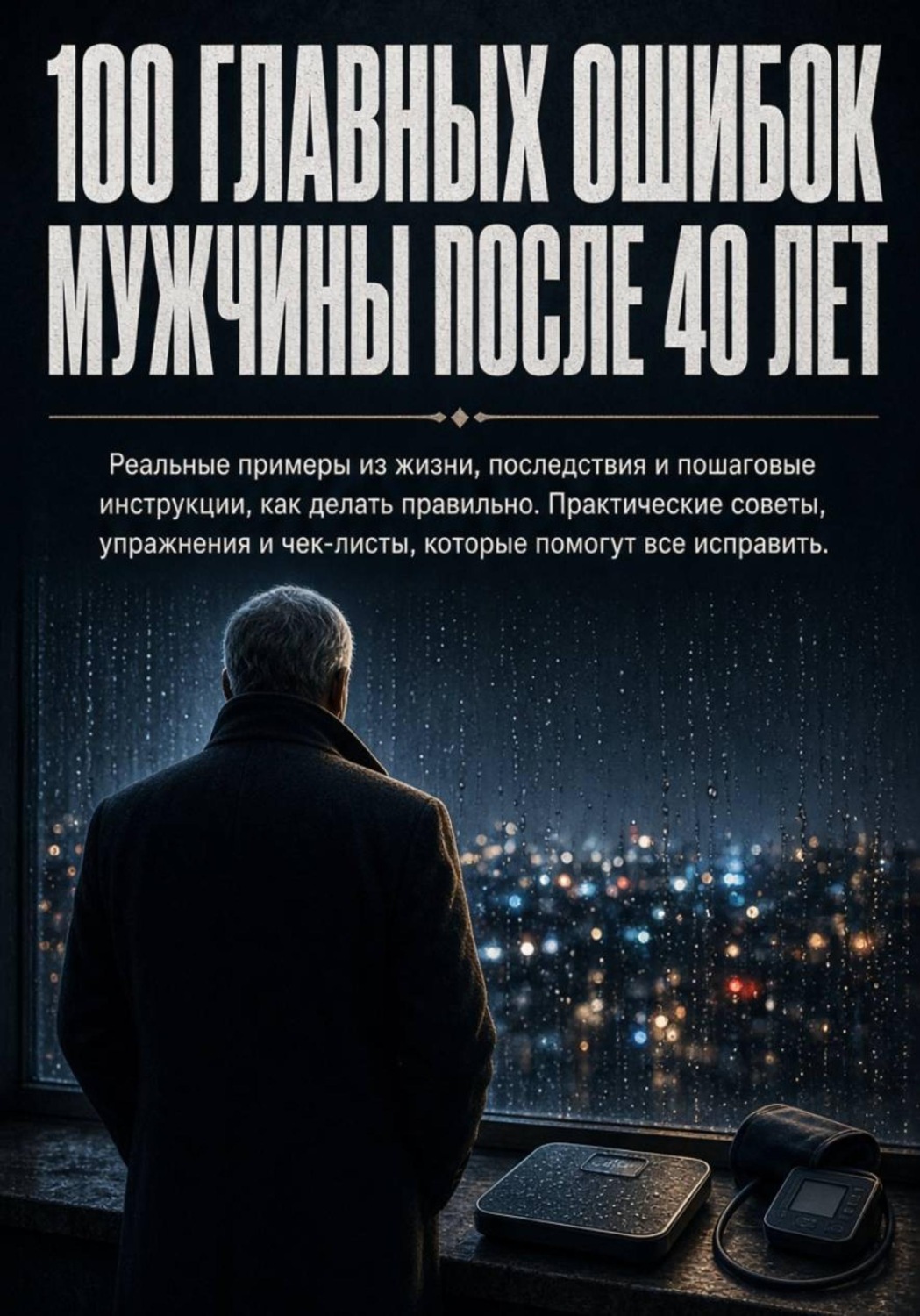 Обложка книги «100 главных ошибок мужчины после 40 лет. Реальные примеры из жизни, последствия и пошаговые инструкции, как делать правильно. Практические советы, упражнения и чек-листы.»
