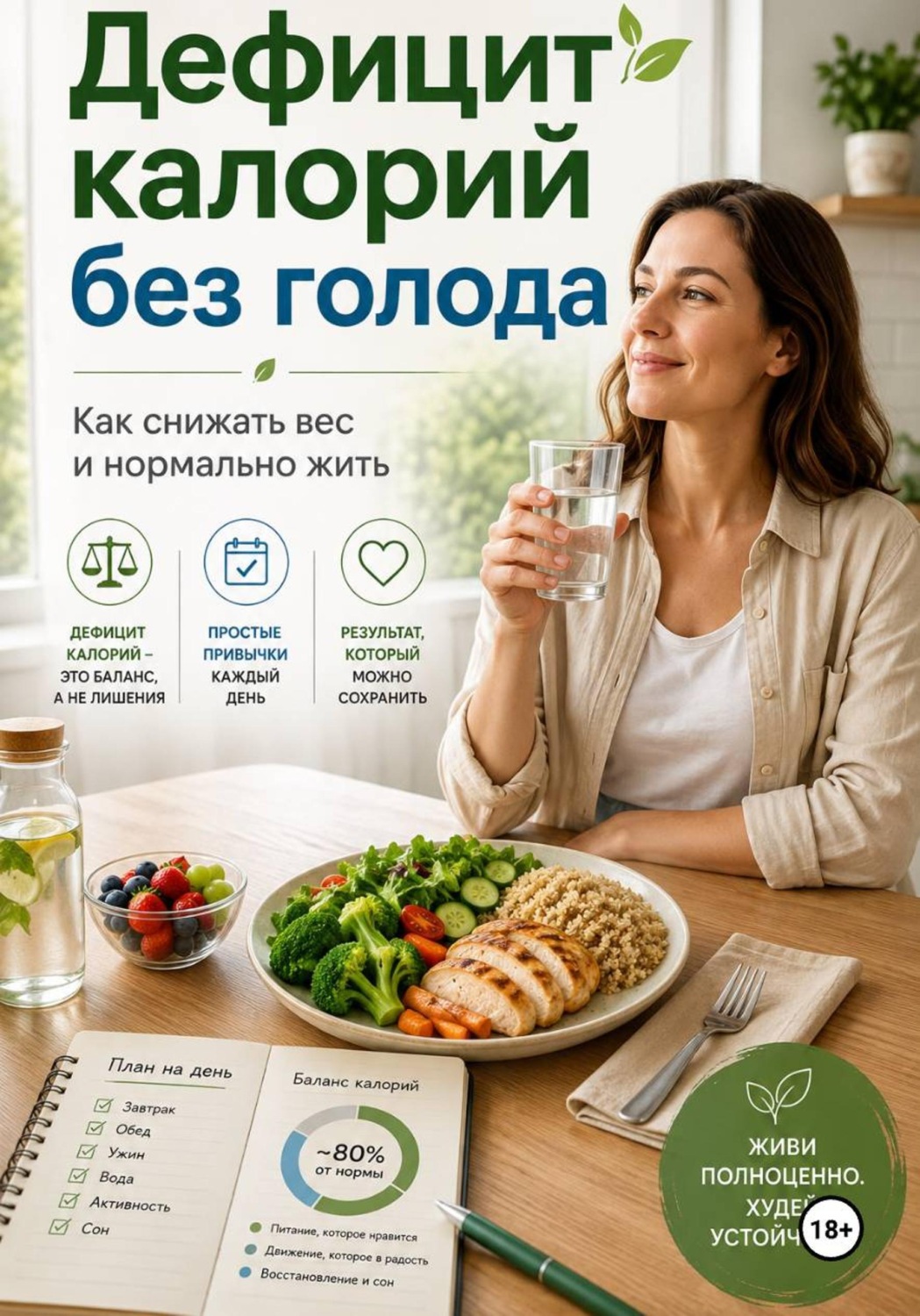 Обложка книги «Дефицит калорий без голода»