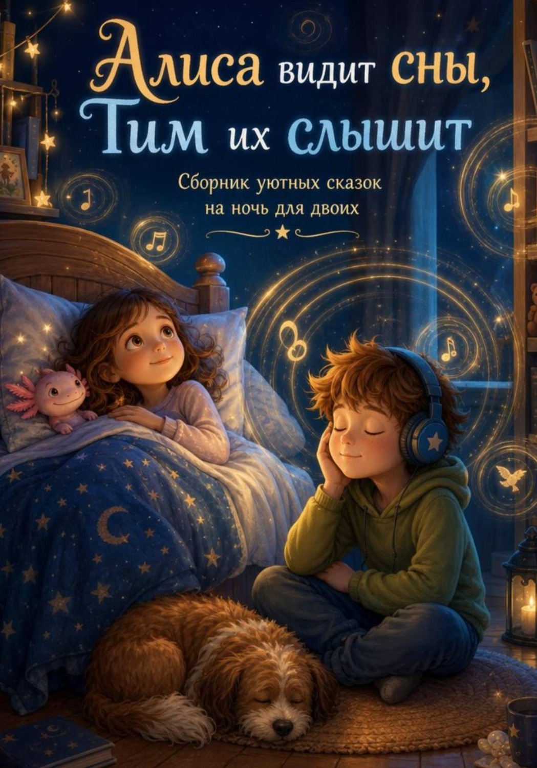 Обложка книги «Книга 1. Алиса видит сны, Тим их слышит. Сборник уютных сказок на ночь для двоих. Преимущественно для слабовидящих детей»