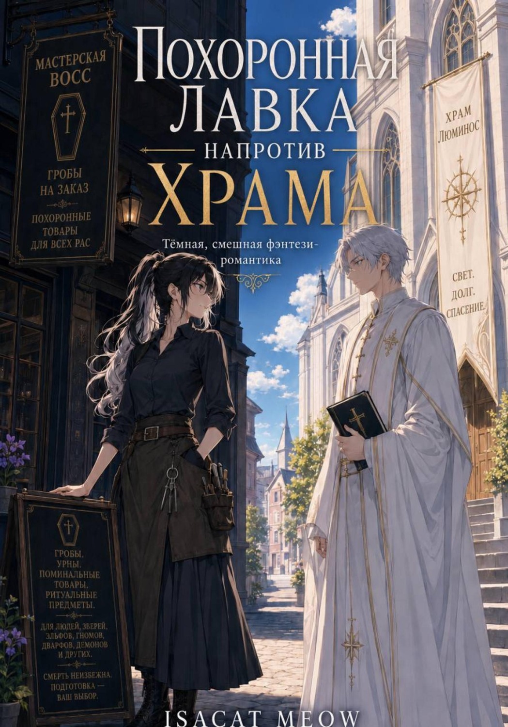 Обложка книги «Похоронная лавка напротив храма»