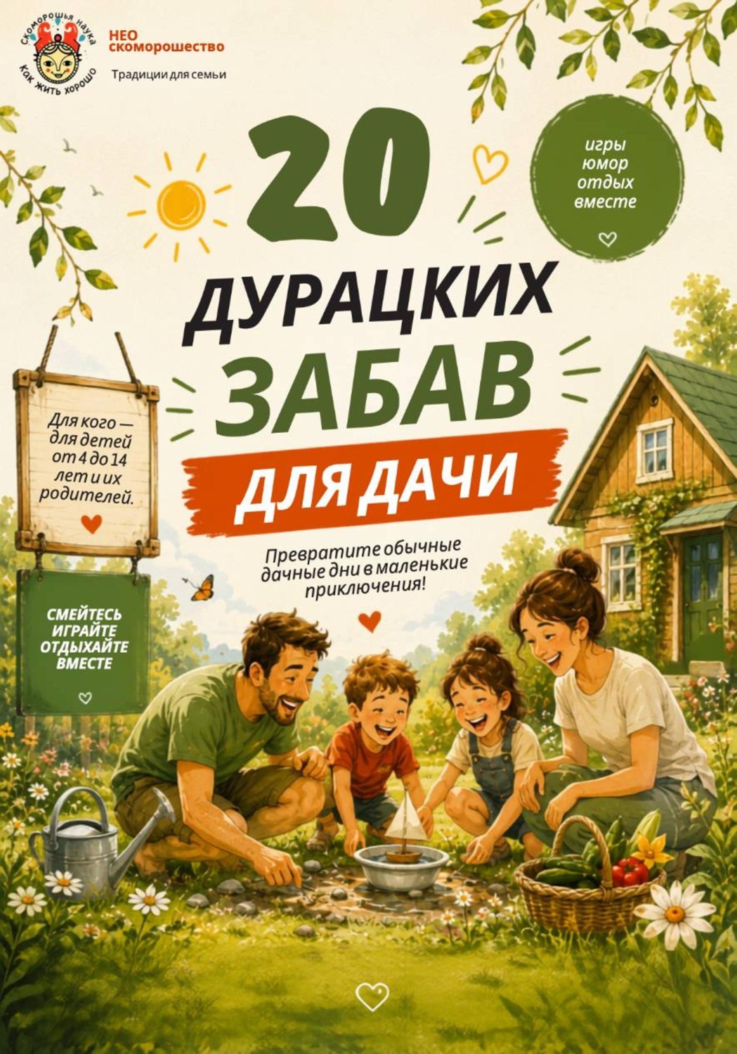 Обложка книги «20 Дурацких забав для дачи»