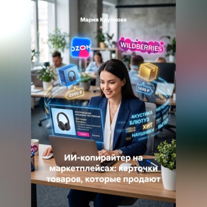 Обложка книги «ИИ-копирайтер на маркетплейсах: карточки товаров, которые продают»