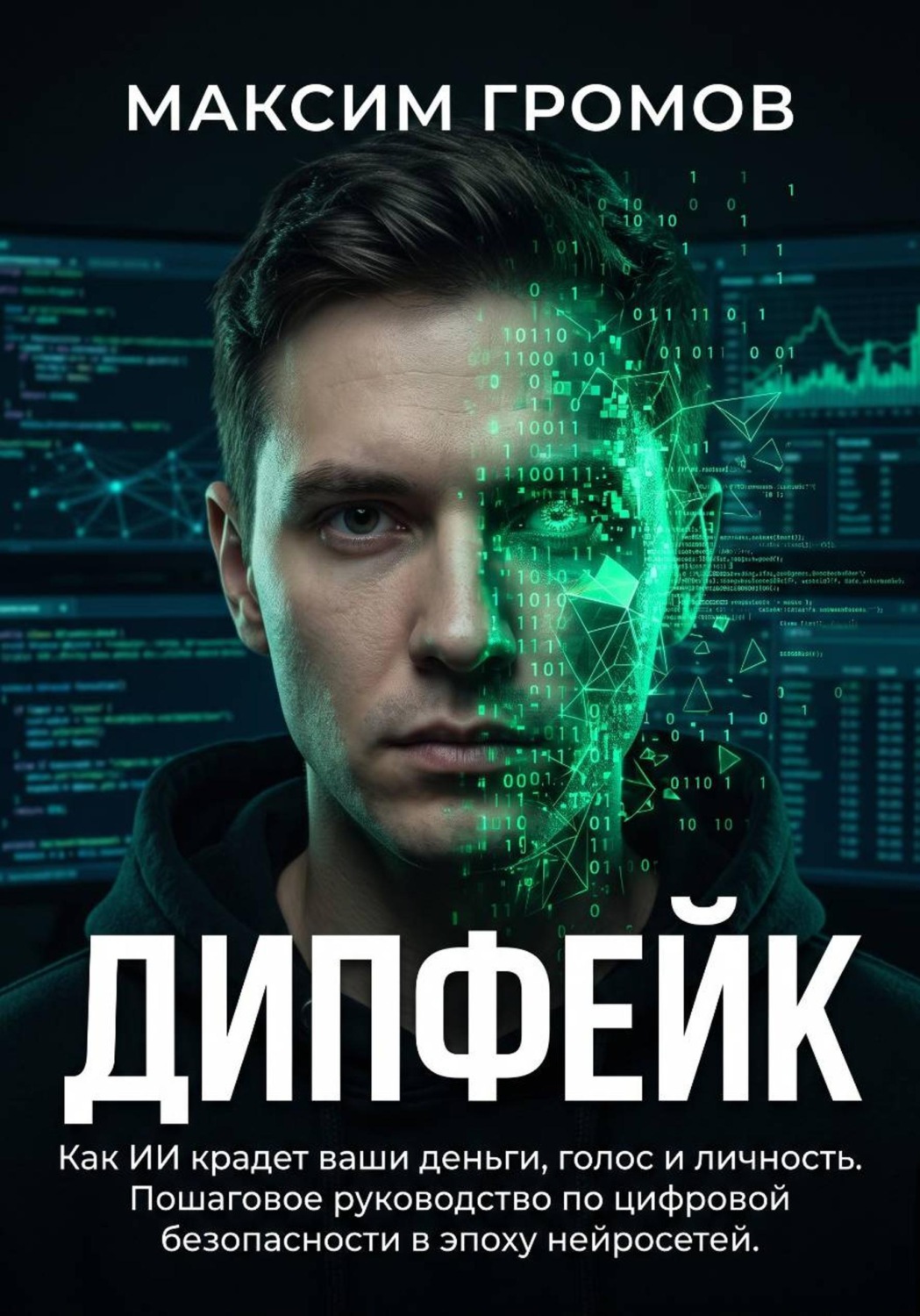Обложка книги «ДИПФЕЙК: Как ИИ крадет ваши деньги, голос и личность. Пошаговое руководство по цифровой безопасности в эпоху нейросетей»