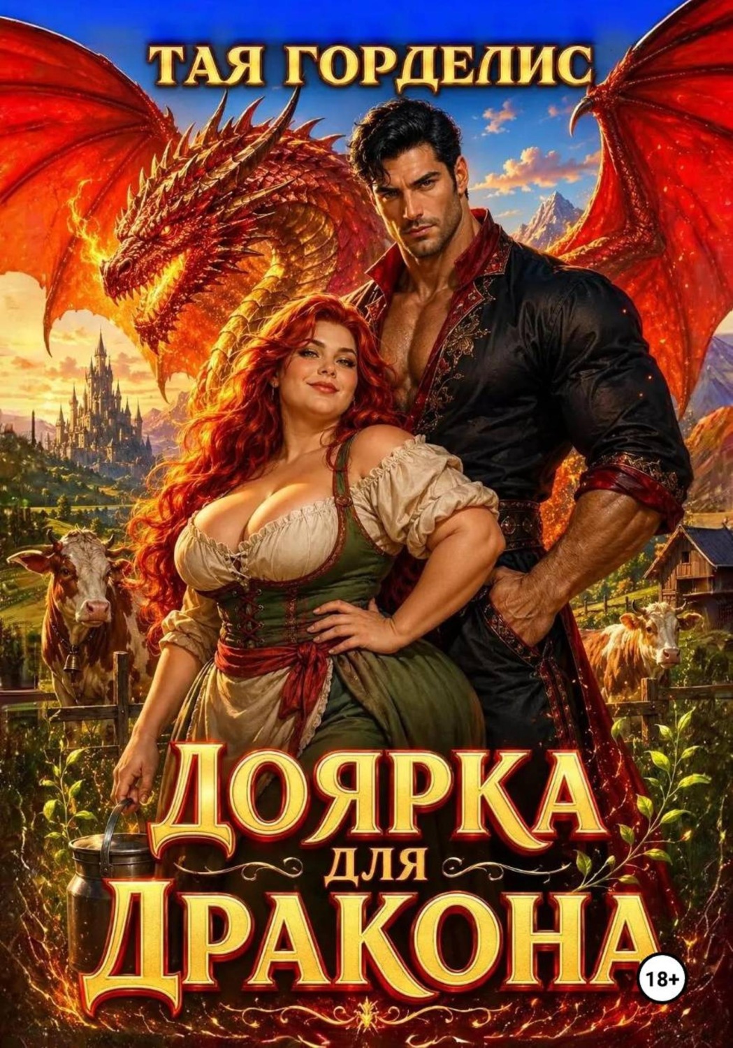 Обложка книги «Доярка для дракона»