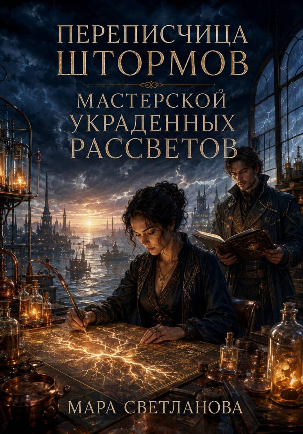 Обложка книги «Переписчица штормов мастерской украденных рассветов»