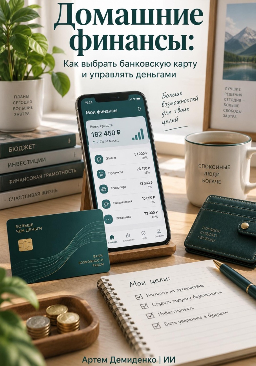 Обложка книги «Домашние финансы: Как выбрать банковскую карту и управлять деньгами»